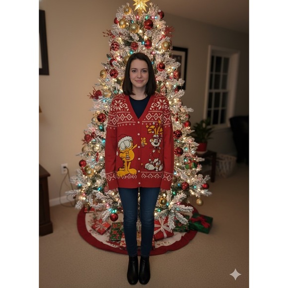 Garfield Christmas Sweater Size S. NWT. Holidays, Party Wear, Winterwear. - Picture 2 of 5